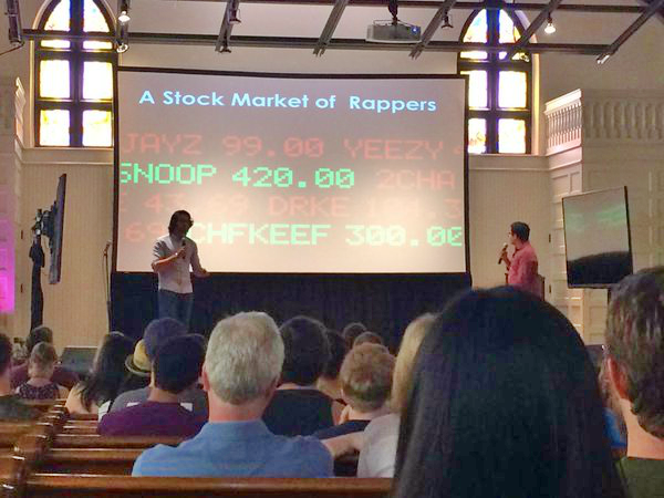 RapStock.io Naveen Iyer and Nipun Singh Pitch to Judges Including Alexis Ohanian at the Tom Tom Festival Super Demo Pitch Competition